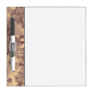 Flower and leaf camouflage pattern on beige Dry-Erase board