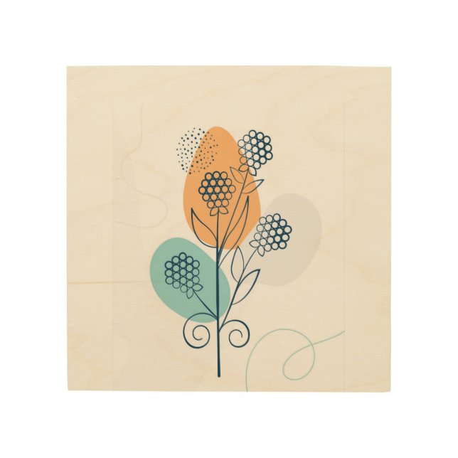 Flower and leaves poster (Front)
