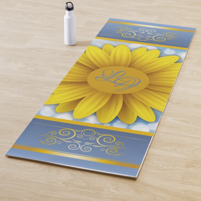 Flower and Monogram Yoga Mat (In Situ)