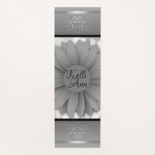 Flower and Monogram Yoga Mat