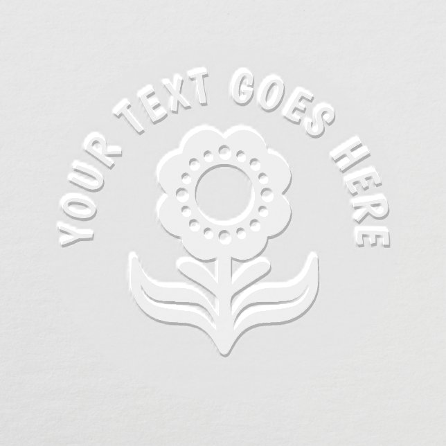  Flower and Personalized Text Embosser (Design)