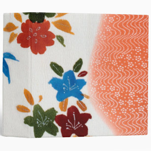 Flower and Running Water, Japanese Design 3 Ring Binder