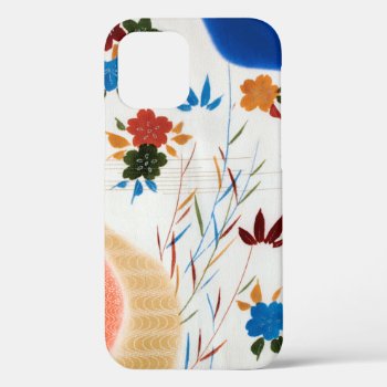 Flower And Running Water  Japanese Design Iphone 12 Case by Wagaraya at Zazzle