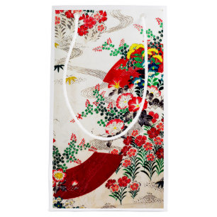 Flower and Running Water, Japanese Design Small Gift Bag