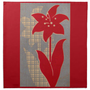 flower and shadow flower print cloth napkin