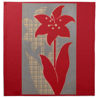 flower and shadow flower print cloth napkin