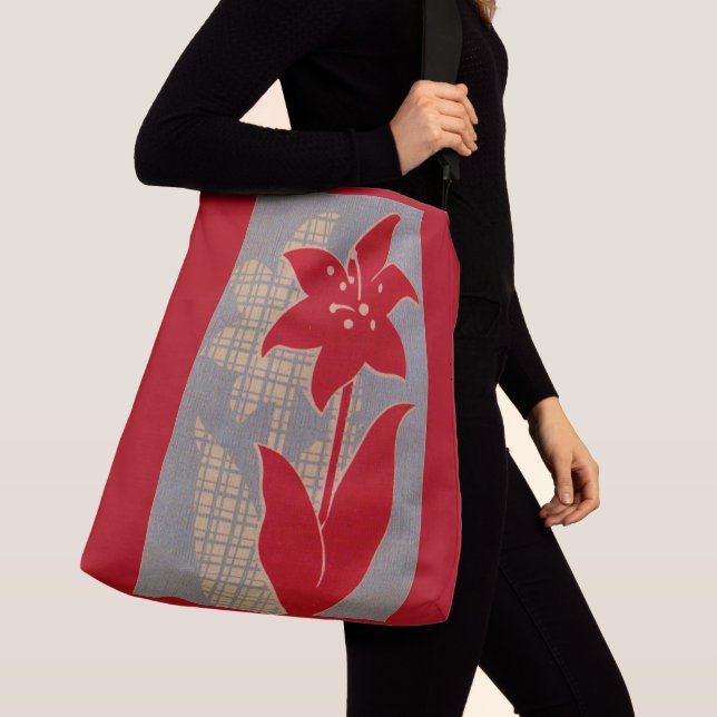  flower and shadow flower print crossbody bag (Close Up)