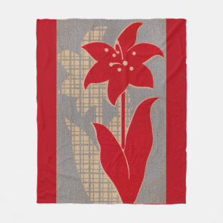 flower and shadow flower print fleece blanket