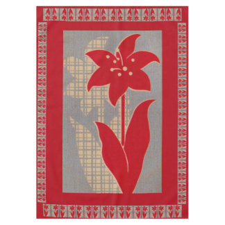 flower and shadow flower print tablecloth