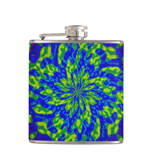 Flower and Swirls Mandala Flask (Front)