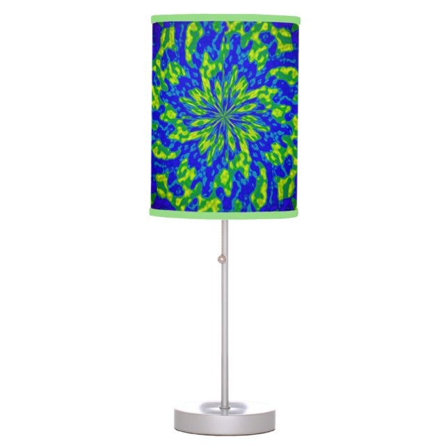 Flower and Swirls Mandala Table Lamp (Front)