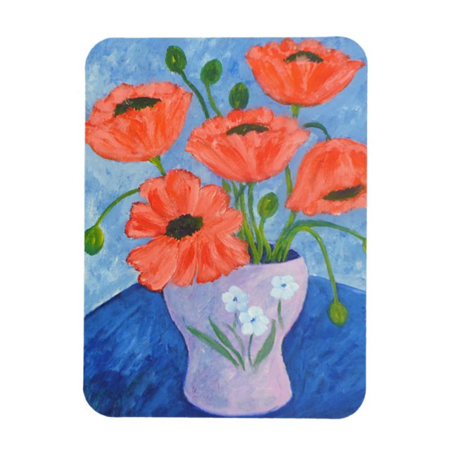 Flower and Vase Magnet (Vertical)