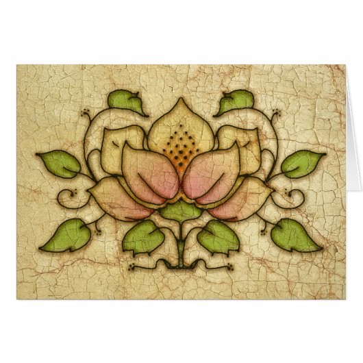Flower And Vine Motif Cards (Front Horizontal)