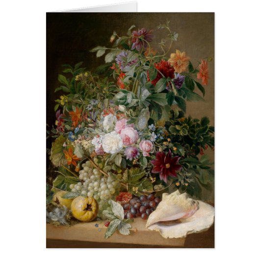 Flower Arrangement and Seashell Cards (Front)
