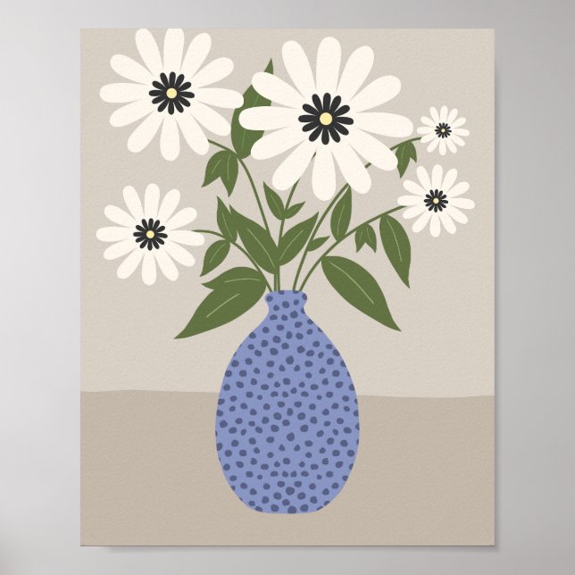Flower Arrangement In Vase Poster (Front)
