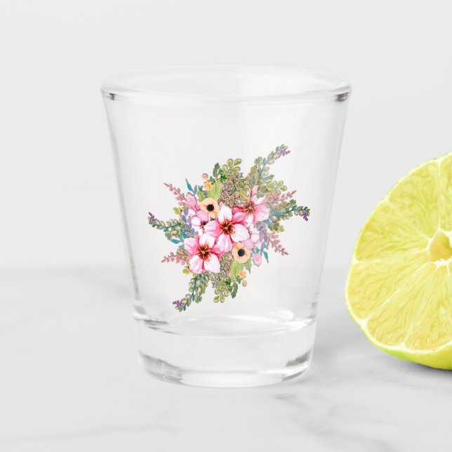 Flower Arrangement Shot Glass (Front)