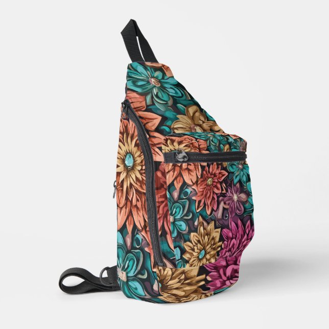 Flower arrangement sling bag (Left Corner)