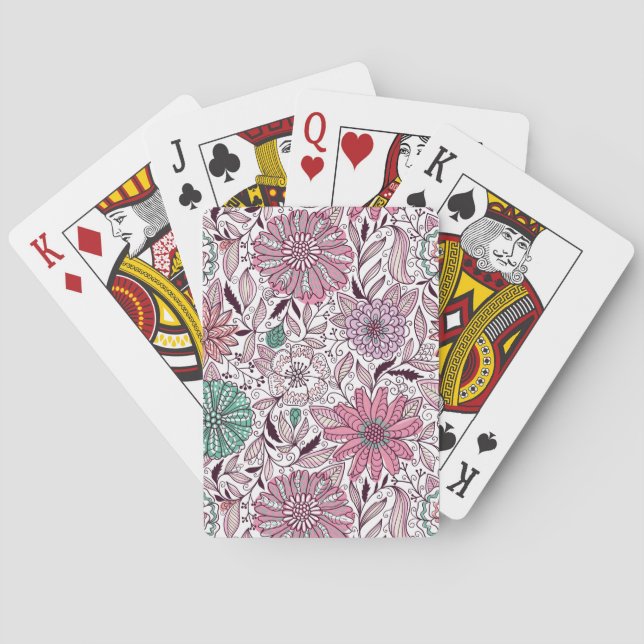 flower arranging patterns poker cards (Back)