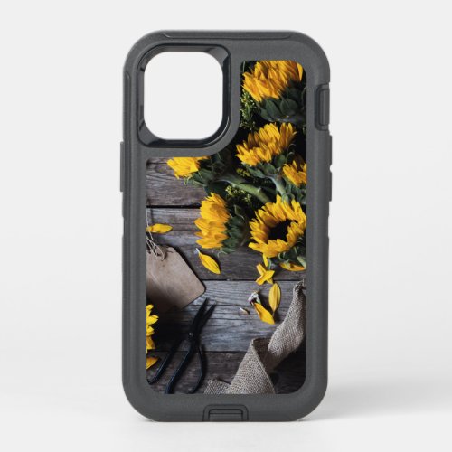 flower arrangment OtterBox defender iPhone 12 mini case