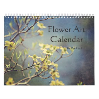 Flower Art Calendar by jonicool at Zazzle