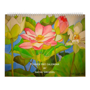 Flower Art calendar by Sacha Grossel Art