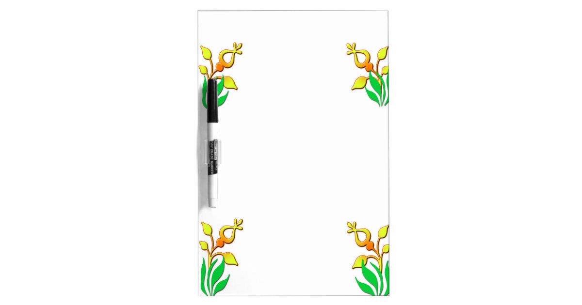 Flower Art Dry Erase Board
