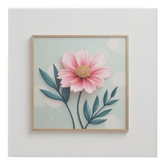 flower art faux canvas print (Front)