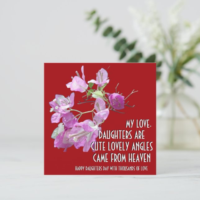 FLOWER ART GIFT FOR DAUGHTERS DAY (Standing Front)