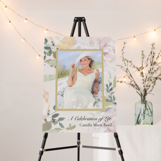 Flower Art Memorial Foam Board (In Situ (Stand))