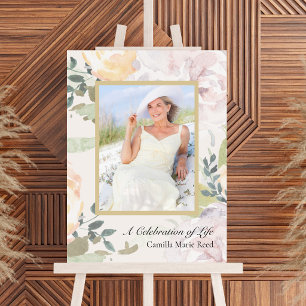 Flower Art Memorial Foam Board