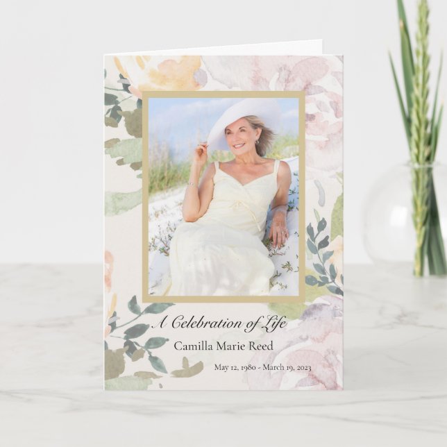 Flower Art Memorial Program (Front)