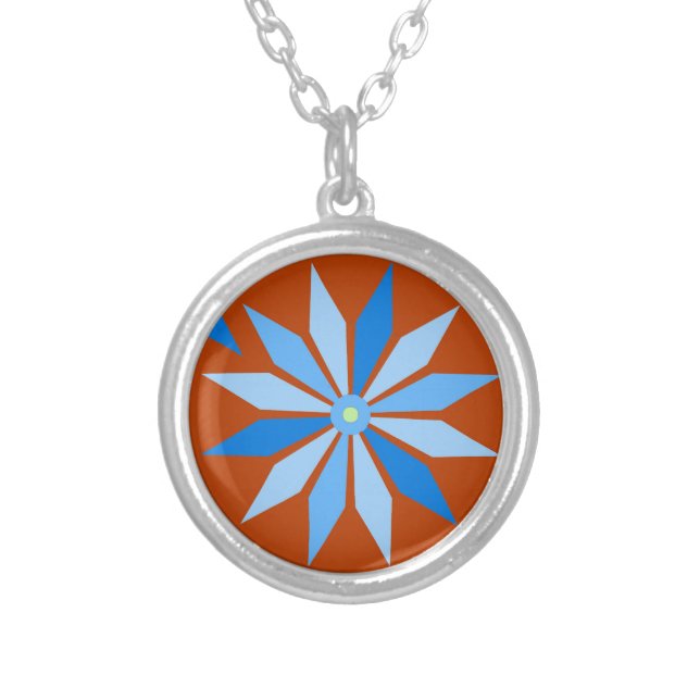 FLOWER ART NECKLACE FOR GIFT WOMEN , GIRLFRIEND (Front)