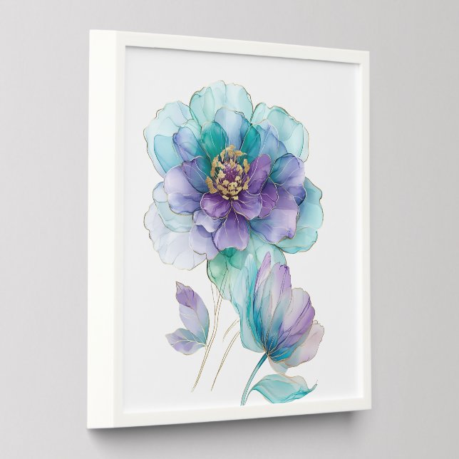 Flower Art Peel And Stick Photo Tile (Angled)
