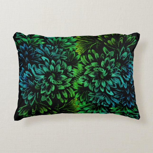 Flower Art Pillow Floral Art Throw Pillows (Front)