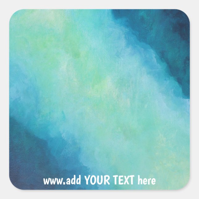 Flower Art Square Stickers (Front)