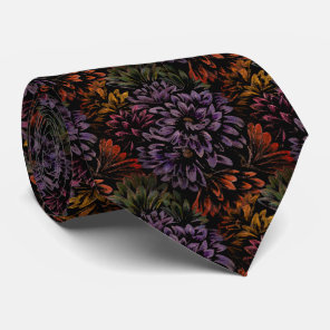 Flower Art Ties Floral Art Chrysanthemum Neck Tie