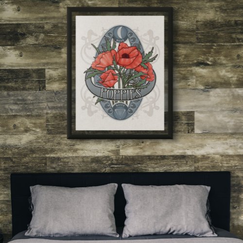 Flower Astrology and Magic Poster _ Poppies