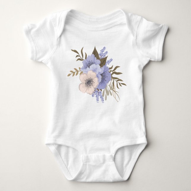 flower baby bodysuit (Front)