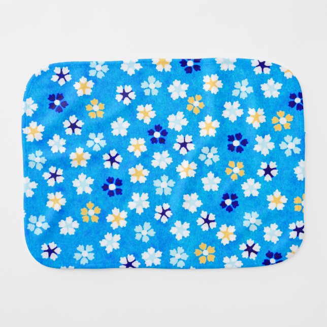 flower baby burp cloth (Front Horizontal)