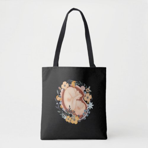Flower Baby Pregnant Mother Midwife Tote Bag