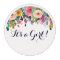 Flower Baby Shower Cupcake Cookie Frosting Round