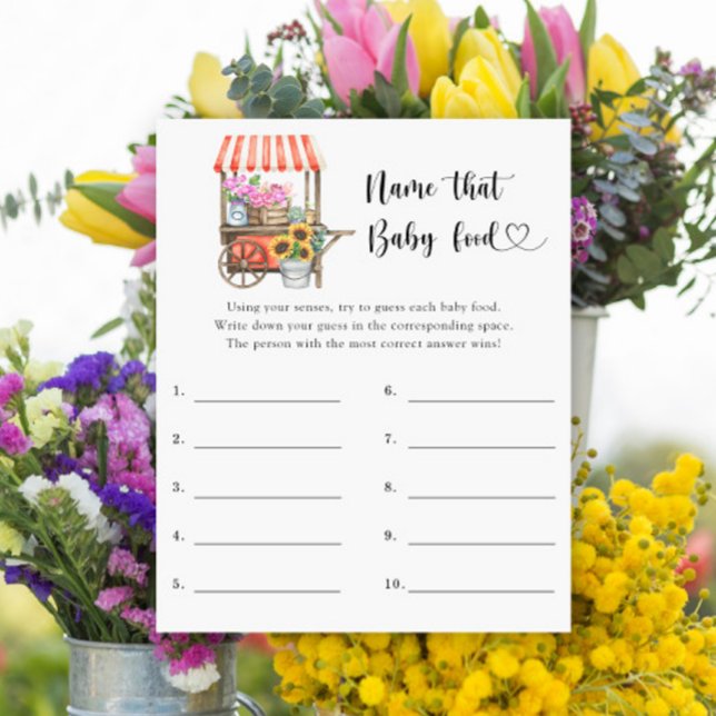 Flower baby shower - Name that baby Food game (Creator Uploaded)