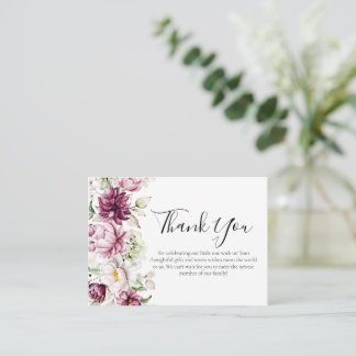 Flower Baby Shower Thank You Card