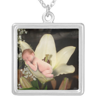 Flower Baby Silver Plated Necklace