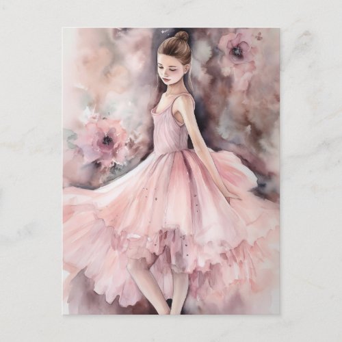 Flower Ballet Dancer Postcard