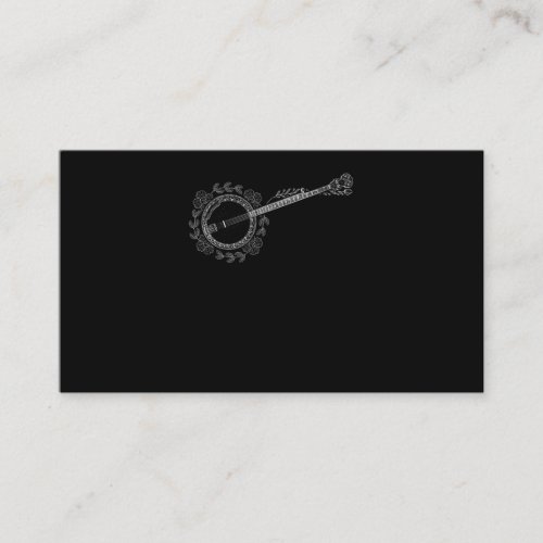 Flower Banjo Country Music Love Business Card