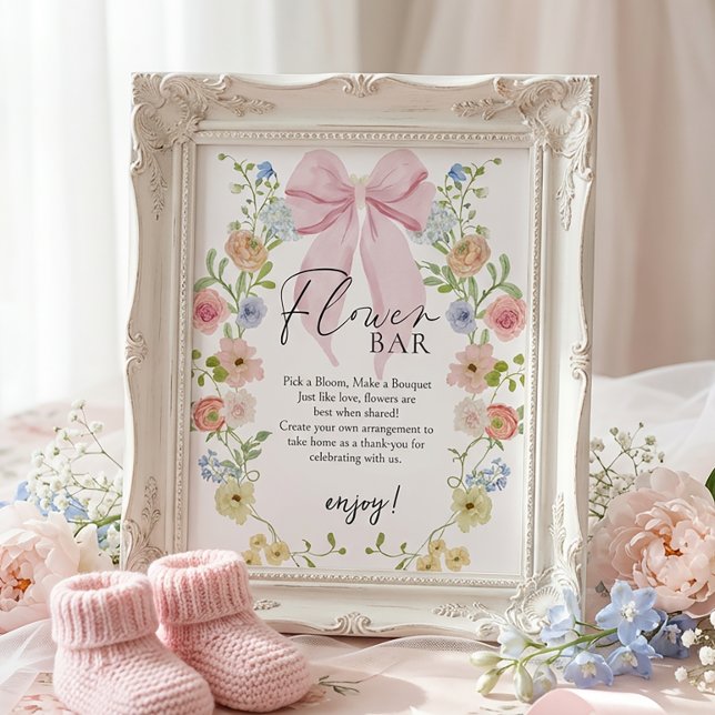 Flower Bar Baby Shower Sign (Creator Uploaded)