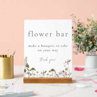 Flower Bar Bouquet Acrylic Sign