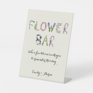 Flower Bar - Bouquet Bar Customizable Pedestal Sign