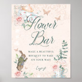 Flower Bar Fairytale Vintage Alice In Wonderland  Poster (Front)